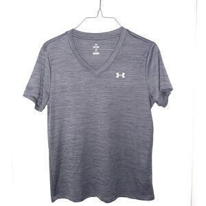 Under Armour Gray Heather V-Neck Performance Tee